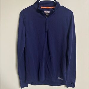 Omni-Wool 1/4 Zip Pullover Blue Baselayer Long Sleeve Mens Size Medium
